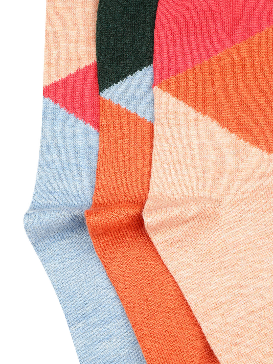 Wool Blend Colour blocked Socks Pack of 3| Women